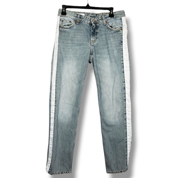 Zara Women 4 Low Rise Straight Leg Jeans Y2K Minimalist Streetwear - Picture 2 of 8